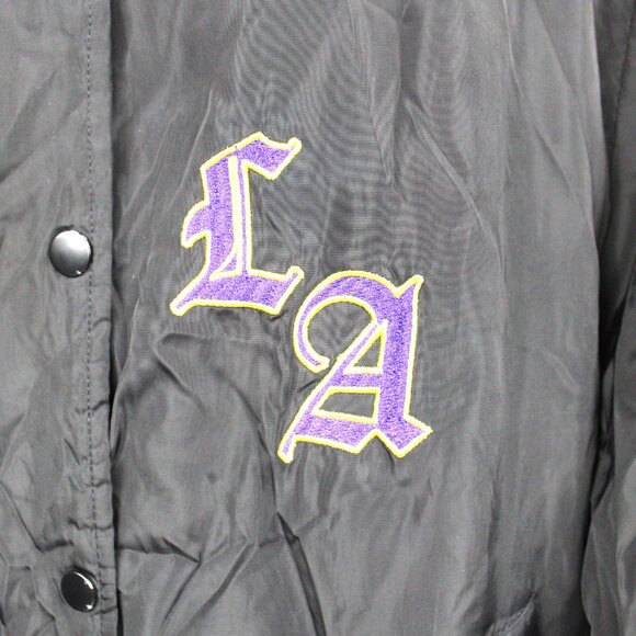 Orange Kiss Men's S Los Angeles Basketball Satin Jacket Letterman - Picture 2 of 6